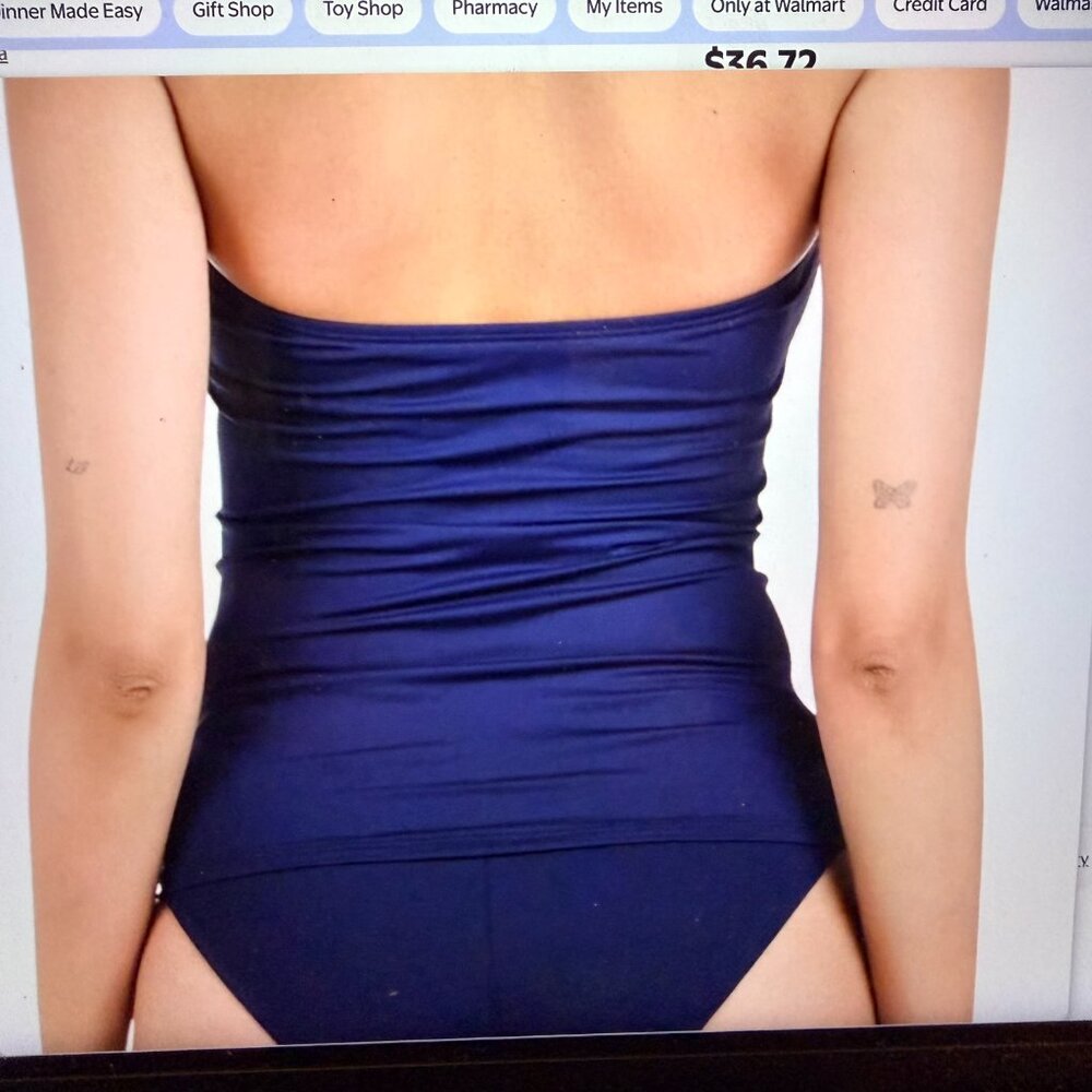 LA BLANCA WOMEN'S ISLAND GODDESS BANDEAU TANKINI SWIMSUIT TOP AND BOTTOM ~  NWT - Picture 9 of 14